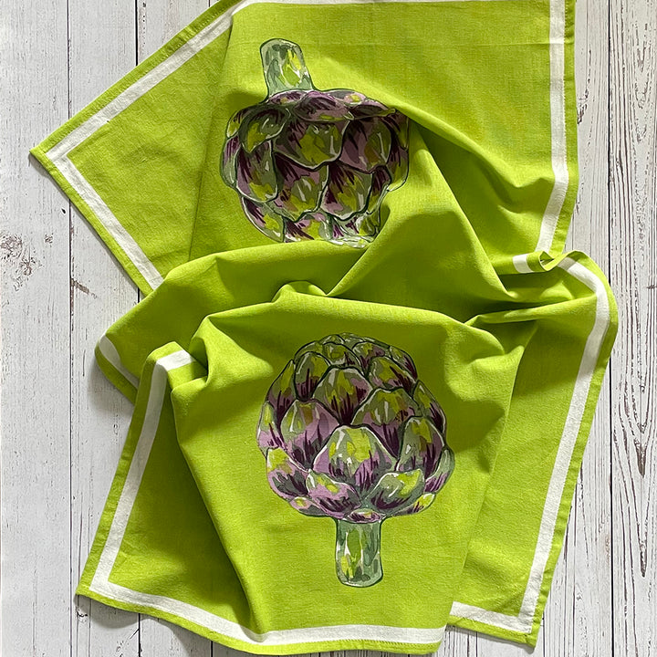Artichoke Pod Floursack Kitchen Towel S/2