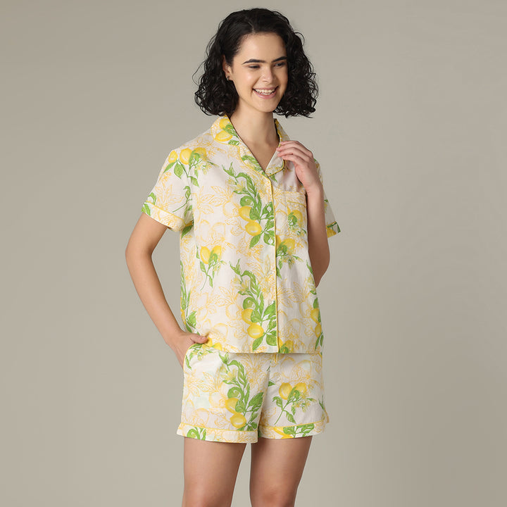 Sorrento White Shorts PJ Set