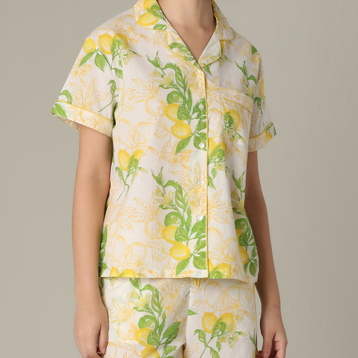 Sorrento White Shorts PJ Set