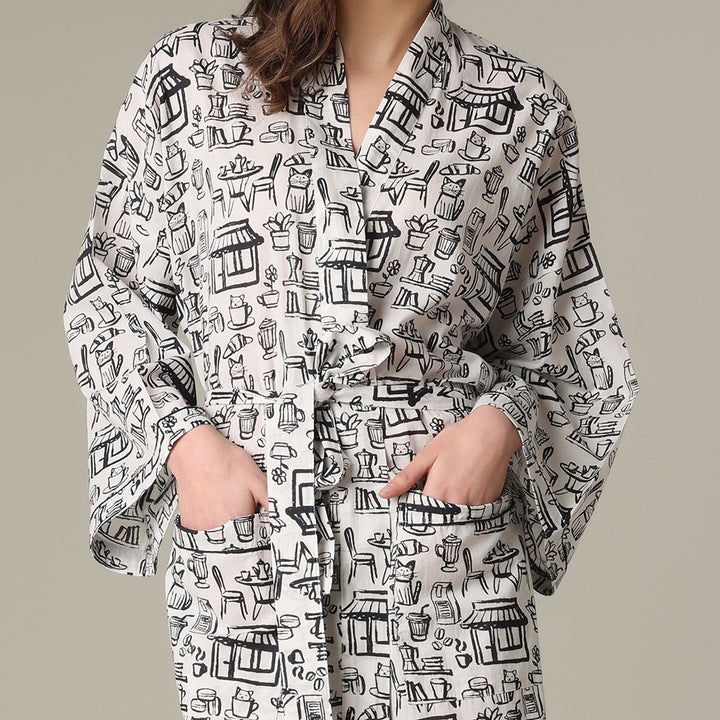 Cat Cafe Robe