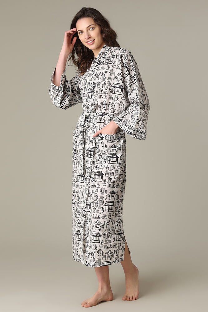 Cat Cafe Robe