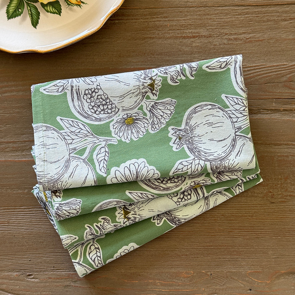 Pomegranate Green, Napkin S/4