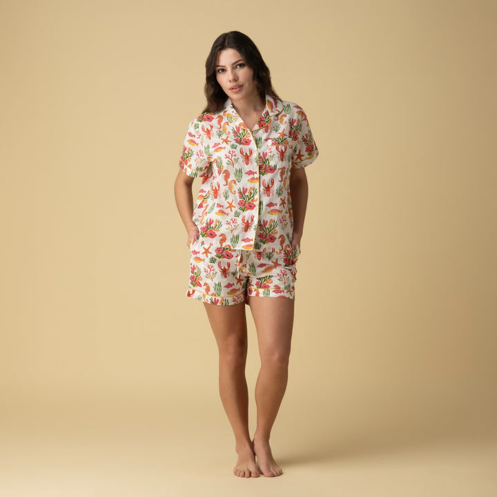 Coral Reef Shorts PJ Set