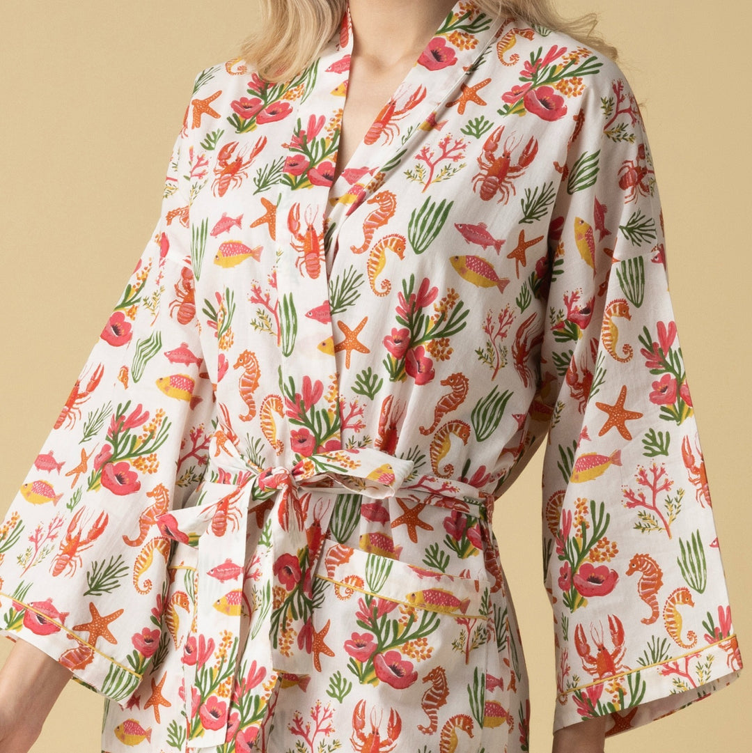 Coral Reef  Short Robe