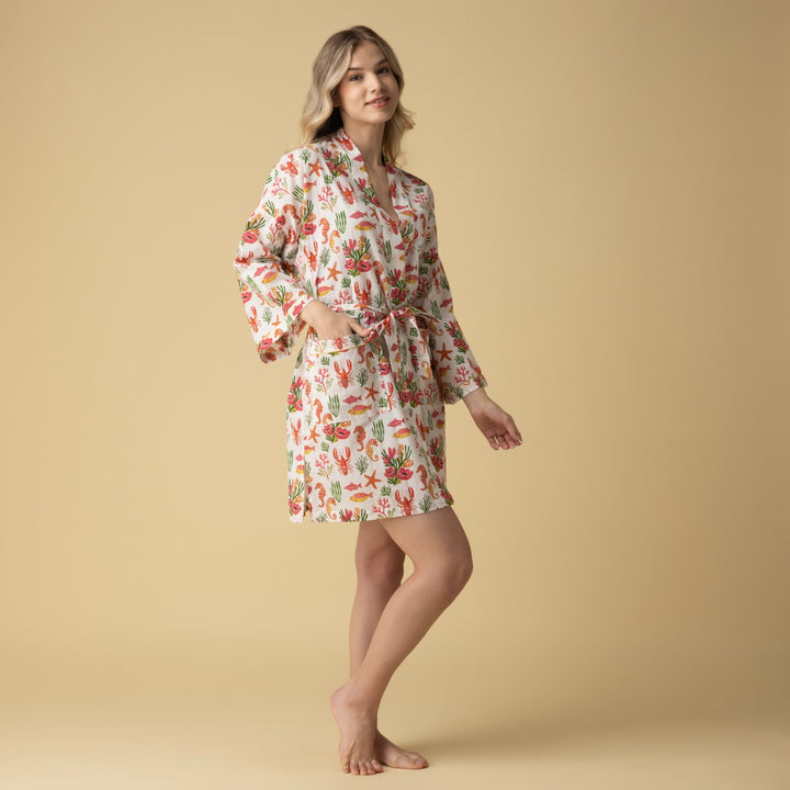 Coral Reef  Short Robe