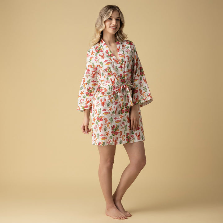 Coral Reef  Short Robe