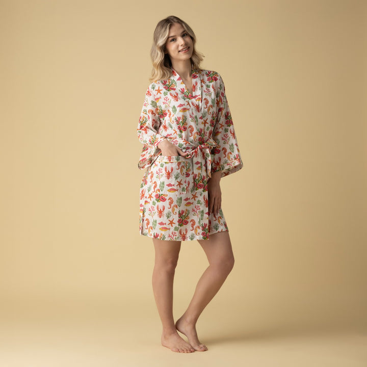 Coral Reef  Short Robe