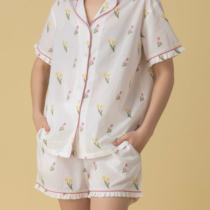 Tulips Short PJ Frill Set