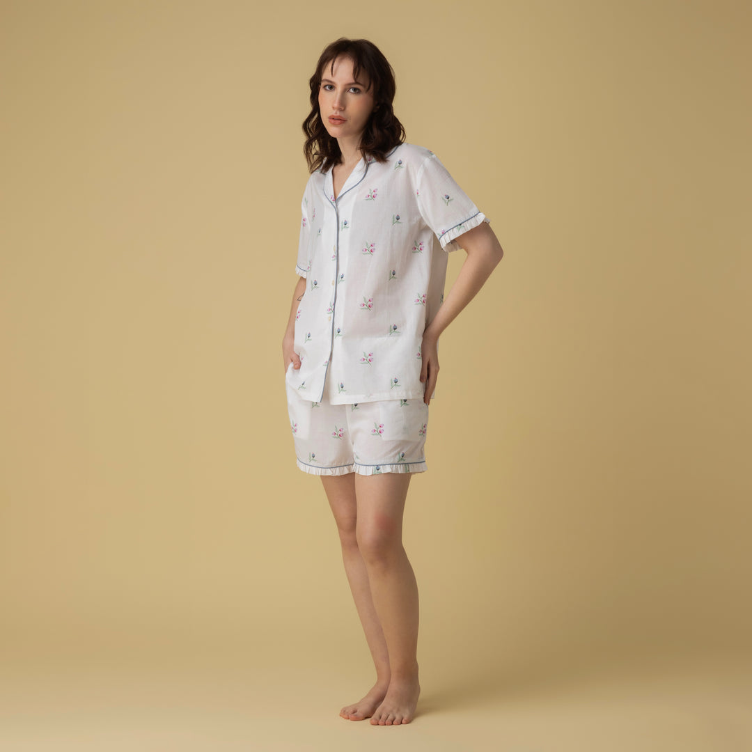 Rina Short PJ Frill Set
