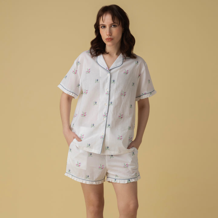 Rina Short PJ Frill Set