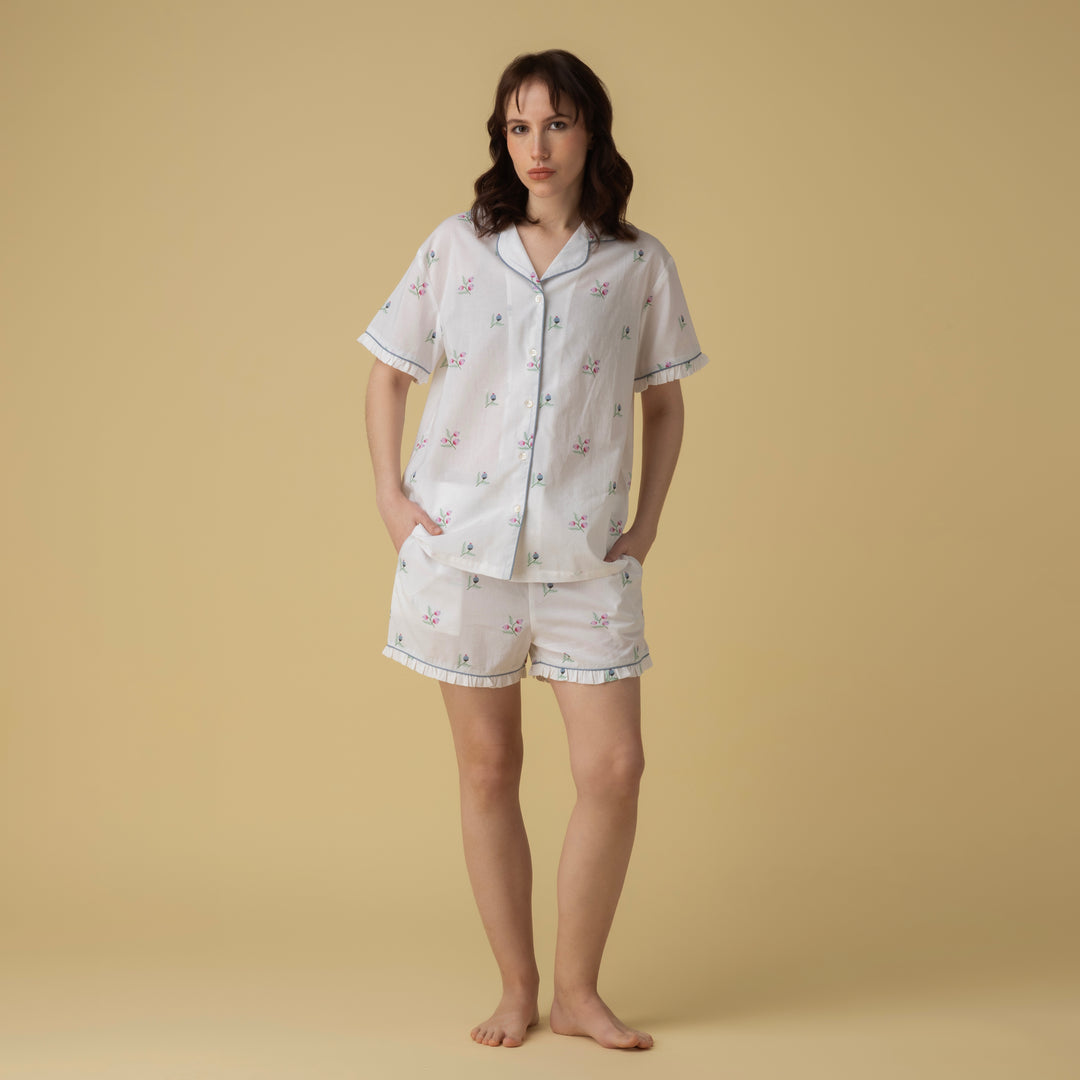 Rina Short PJ Frill Set