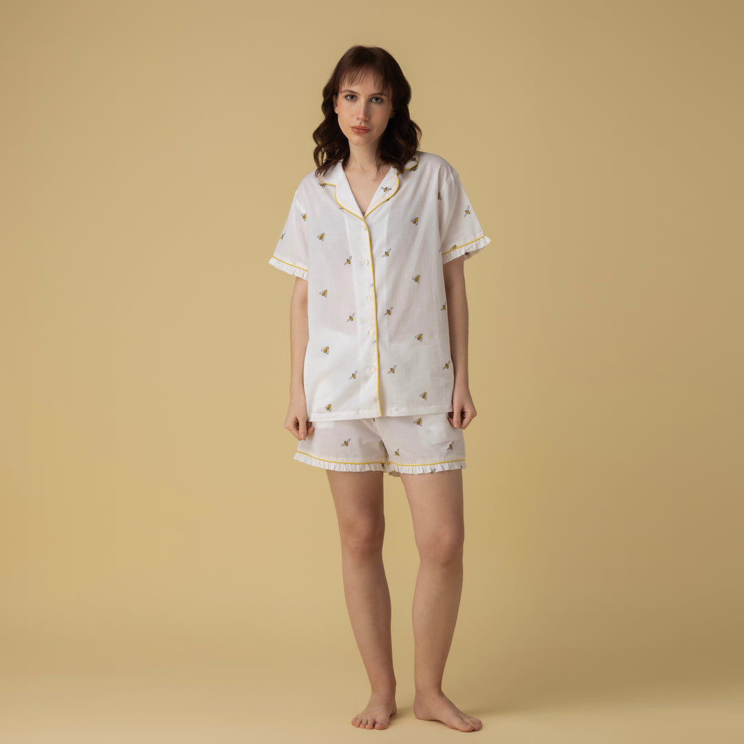 Bees Short PJ Frill Set
