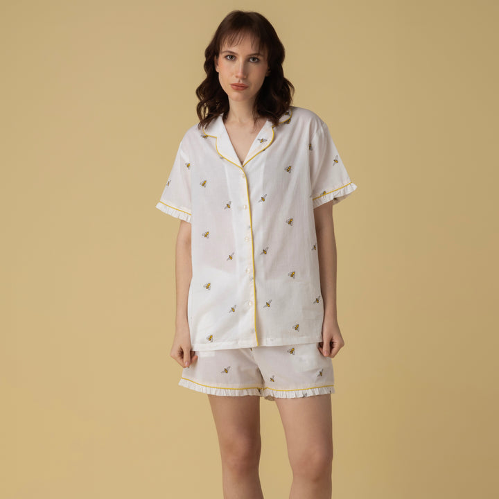 Bees Short PJ Frill Set