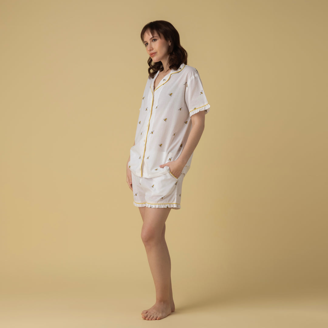 Bees Short PJ Frill Set