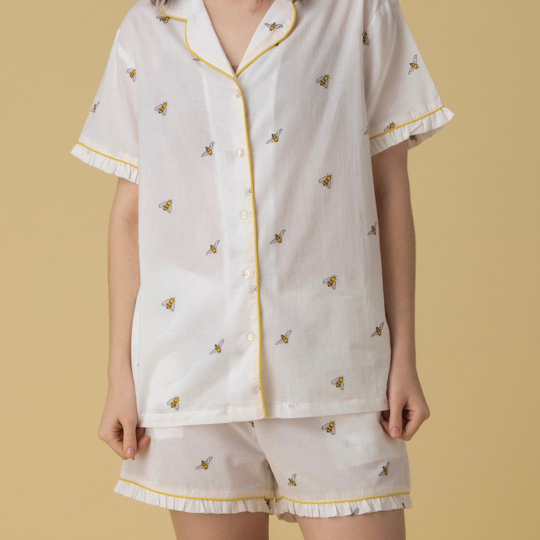 Bees Short PJ Frill Set